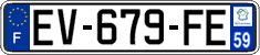 French license plate, SIV (ordinary)