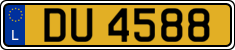 License plate of Luxembourg, 2003 year system
