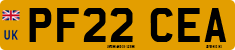 License plate of the United Kingdom, 2001 year system