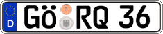 German license plate, Regular plates