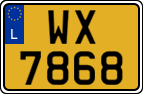 License plate of Luxembourg, 2003 year system