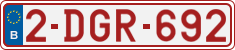 License plate of Belgium, Regular plates (2010)
