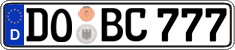 German license plate, Regular plates
