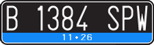License plate of Indonesia, Regular plates