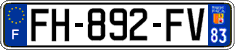 French license plate, SIV (ordinary)