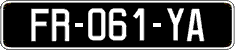 French license plate, SIV (oldtimers)