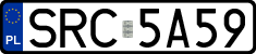 License plates of Poland, Regular car plates