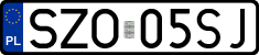 License plates of Poland, Regular car plates