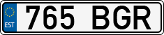 License plate of Estonia, Regular car plates
