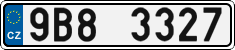 License plate of the Czech Republic, Cars (2001)