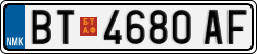 License plate of North Macedonia, Regular plates (2012)