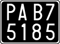 License plate of Italy, Cars (1927 year series)