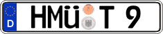 German license plate, Regular plates