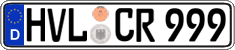 German license plate, Regular plates