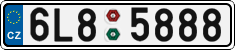 License plate of the Czech Republic, Cars (2001)