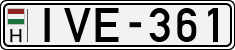 license plates of Hungary, Cars (1990)