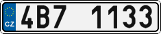 License plate of the Czech Republic, Cars (2001)