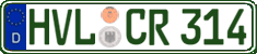 German license plate, Regular plates