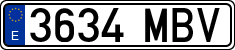 License plates of Spain, Ordinary (2000)