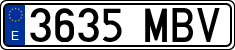 License plates of Spain, Ordinary (2000)