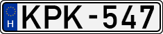 license plates of Hungary, Cars (1990)