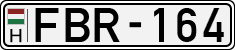 license plates of Hungary, Cars (1990)