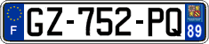 French license plate, SIV (ordinary)