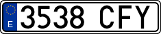 License plates of Spain, Ordinary (2000)