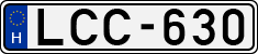 license plates of Hungary, Cars (1990)