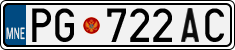 License plate of Montenegro, Trailers