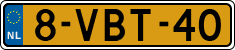License plate of the Netherlands, Light Commercial Vehicles (1994 system)