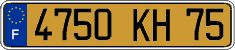 French license plate, FNI