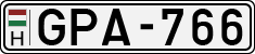 license plates of Hungary, Cars (1990)