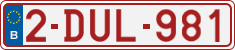 License plate of Belgium, Regular plates (2010)