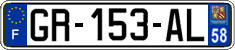 French license plate, SIV (ordinary)
