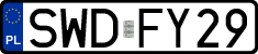 License plates of Poland, Regular car plates