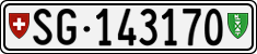 License plate of Switzerland, Cars