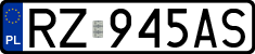 License plates of Poland, Regular car plates