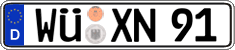German license plate, Regular plates