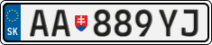 License plate of Slovakia, Cars