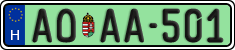 license plates of Hungary, Regular plates (2022)