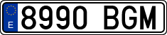 License plates of Spain, Ordinary (2000)