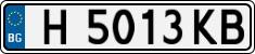 License plate of Bulgaria, Cars