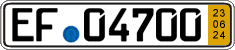 German license plate, Short-term transit plates