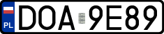 License plates of Poland, Regular car plates