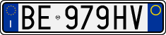License plate of Italy, Cars (1994 year series)