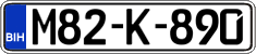 License plate of Bosnia and Herzegovina, Regular plates