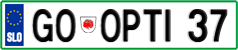 License plate of Slovenia, Vanity Plates