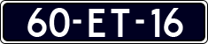 License plate of the Netherlands, Cars