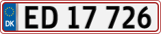 License plate of Denmark, Regular plates